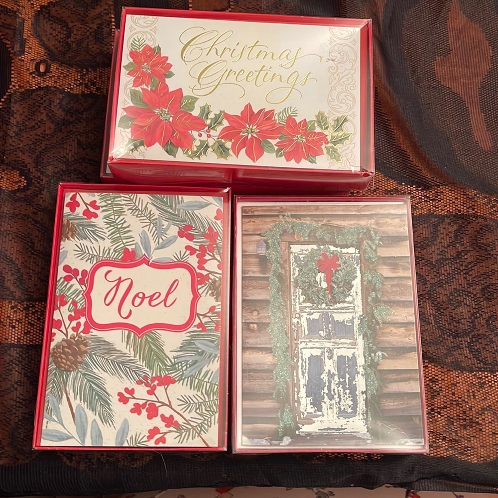 Four boxes of American Greetings Christmas cards